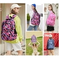 thumbnail image 2 of Mochila Bansusu con estampado geométrico para niñas y niños en edad escolar, color negro-L, 2 of 7