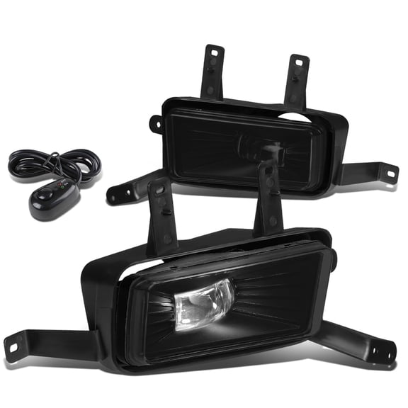 DNA Motoring For 15-20 Chevy  Tahoe GMC Yukon High-Power LED Smoked Fog Light Lamps w/Wiring harness Switch