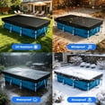 177in x 87in Rectangle Pool Cover for Above Ground Pool, Heavy-Duty ...