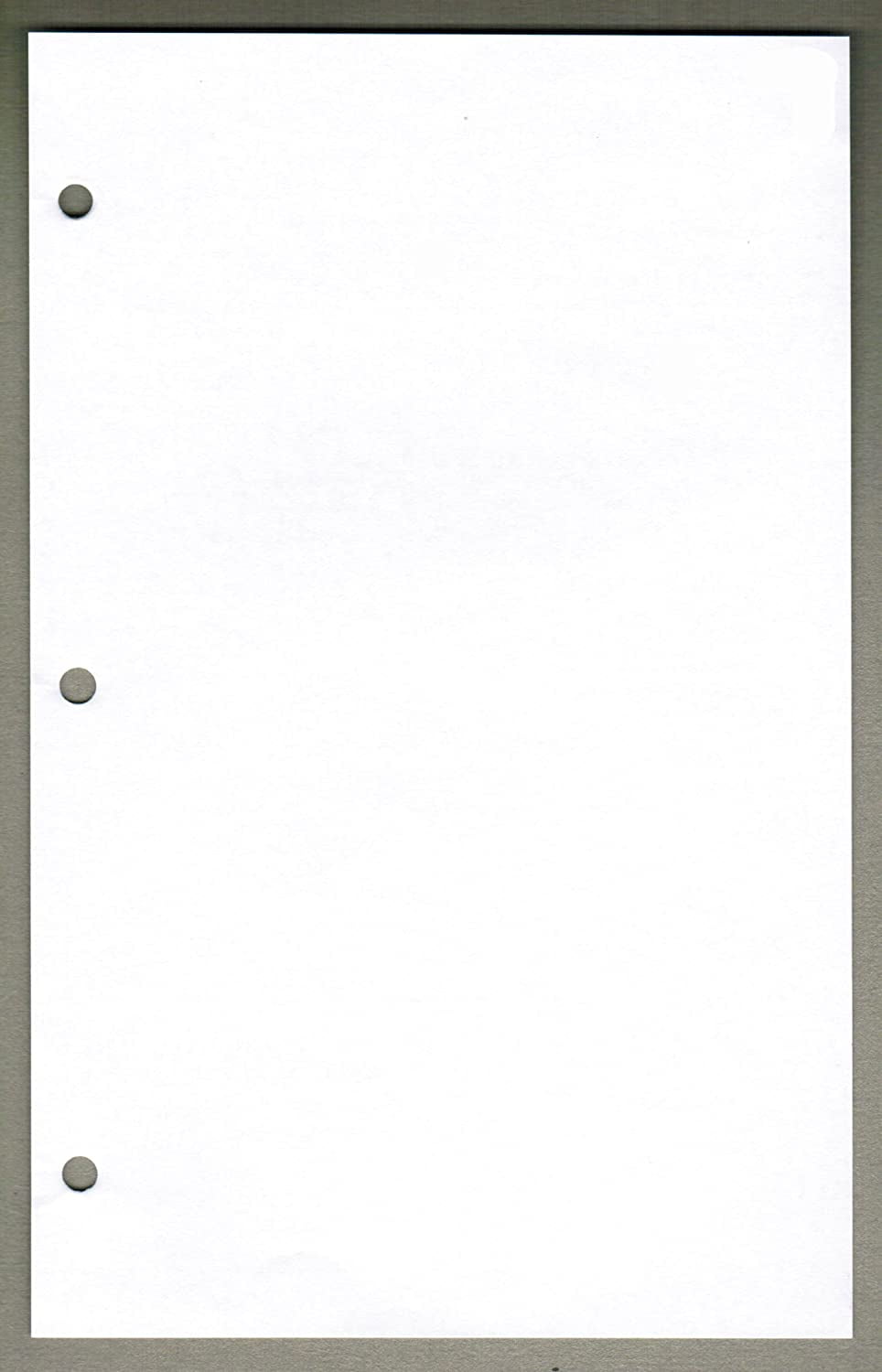 100 Sheets 3-Holes White 6" x 9.5" Linco Unruled Filler Paper 