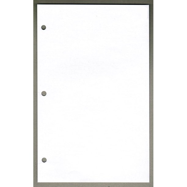 Linco Unruled Filler Paper, 6" x 9.5", White, 3Holes, 100 Sheets