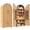 Natural + MDF, variant on K&K 72" Tall Arched Kitchen Pantry Cabinet with Fluted Doors, 8 Adjustable Door Shelves & 3 Inner Shelves, Large Hidden Drawer, Storage Cupboard for Kitchen, Dining Room, Bathroom, Natural Wood Grain