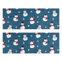 Kitchen Rugs Sets Of 2,Blue Christmas Snowman Pattern Anti Fatigue Kitchen Mat Rugs Non Slip Washable,Decorative Kitchen Floor Mats for Kitchen,Sink,Laundry,17"X47"