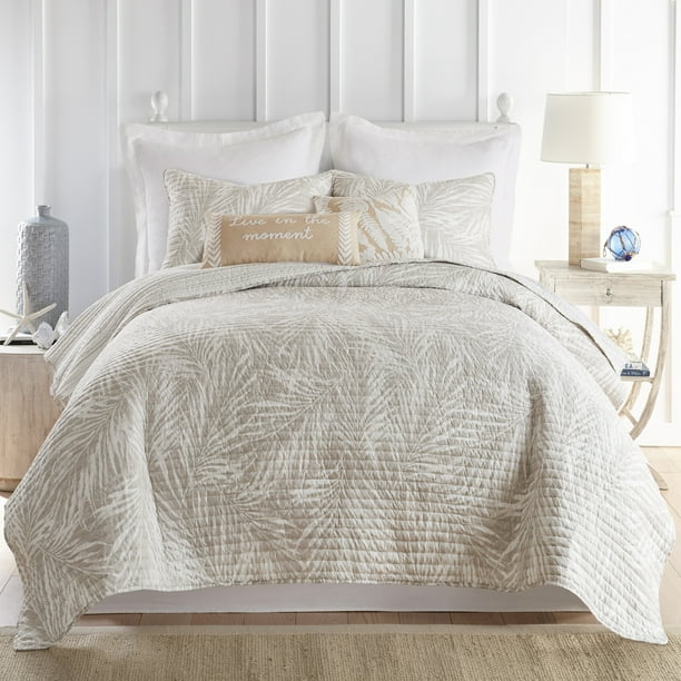 Levtex Home Durban Fern Quilt Set Taupe King Quilt (106x92in
