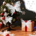 thumbnail image 1 of Plastic Butterfly Ornament, Christmas Decorations Christmas Tree Ornaments Wedding Decorations Gold Powder Butterflies 9-Piece Set Gold Powder Butterflies Photography Props, 1 of 6