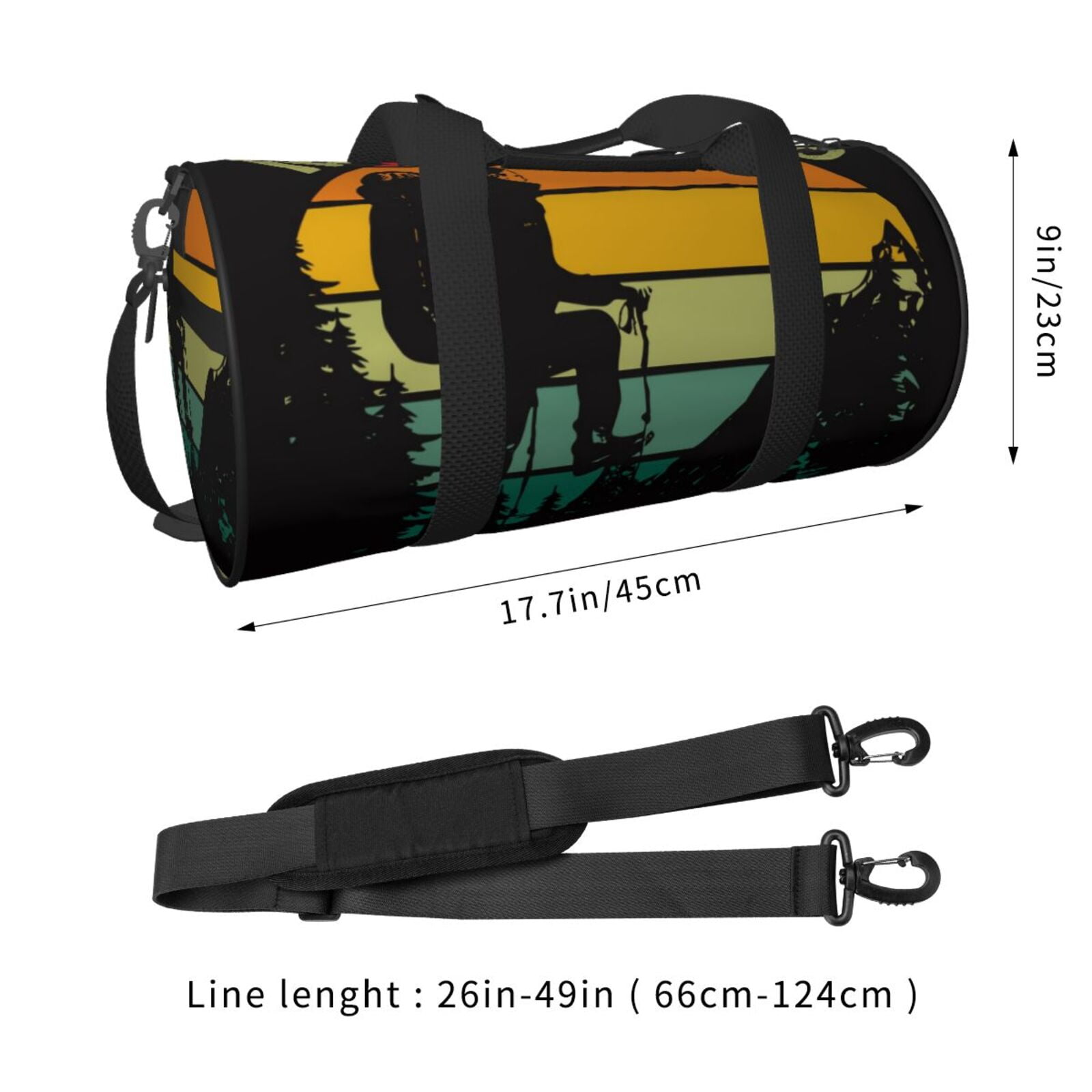 Vsdgher Not All Who Wander Are Lost 1 45L Foldable Duffel Bag, Sports Gym Bag,Overnight Bag, Portable Weekender Bag for Airplanes