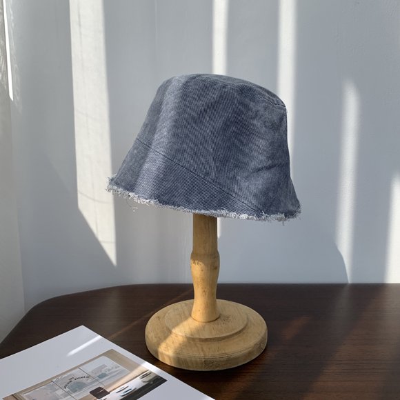 LinYooLi Spring And Summer New Korean Washing Mao Washing Edge Denim Denim Fisherman Hat Fisherman's Bucks Fresh Passeed Tide