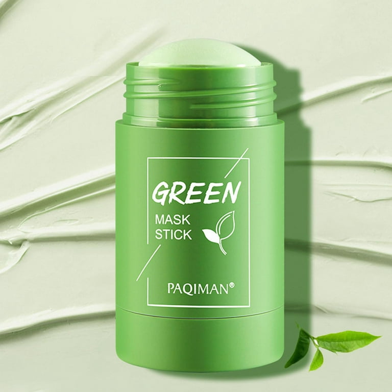 Green Tea Mask Stick, Green Mask Stick Blackhead Remover and Deep Cleansing  Oil Control and Anti-Acne Solid and Fine, Suitable for All Skin Types