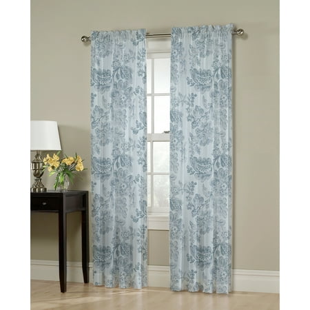 - Mainstays Adelise Floral Print Single Curtain Panel