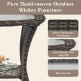 thumbnail image 5 of Bellefurn Patio Side Table Outdoor Furniture End Table,22x20x20 inch Rattan Patio End Table Outdoor Wicker Side Table for Living Room Outside Balcony Porch Backyard Deck, 5 of 8