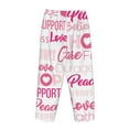 thumbnail image 5 of Naloa Breast Cancer Pink Ribbons Awareness (2) Print Women’s Ultra-Soft Comfy Pajama Lounge Pants with Pockets & Drawstring, 5 of 8