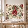 thumbnail image 5 of Floral Arrangement with Red Hibiscus and White Roses on Cream Serene Watercolor for Plant Lovers, Botanical Wall Art Decor, Housewarming Gift Tapestry Wall Hanging for Bedroom and Living Room, 5 of 7