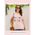 thumbnail image 3 of ZXSXSY Cute Cat Shirts for Women Graphic Tee Crew Neck Short Sleeve T-Shirts, 3 of 7