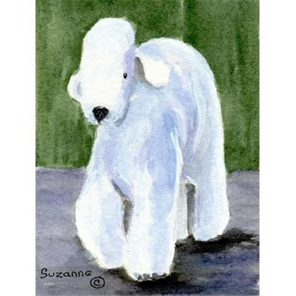 28 x 40 in. Bedlington Terrier House Size Canvas Flag
