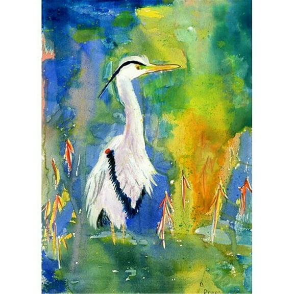Betsy Drake TP329 24 x 30 in. D&Bs Blue Heron Outdoor Wall Hanging