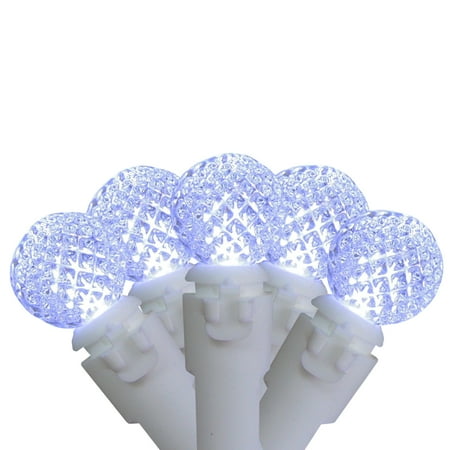 White Berry Christmas Lights Uk Brite Star 50ct LED G12 Berry Christmas Lights White - 15.9' White Wire ()