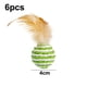 thumbnail image 2 of 6PCS lindo gato juguete pluma sisal bola gatito juguete interactivo juguete interior, 2 of 5