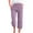 Purple, variant on Baggy Capris Pants for Women New Fashion Womens Casual Color Elastic Loose Pants Straight Wide Leg Trousers with Pocket Purple 5XL