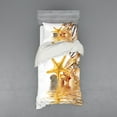 thumbnail image 1 of Ambesonne Beach Bedding Set 3 Pcs, Sea Shells and Starfish, Twin XL, Earth Yellow Cream, 1 of 3