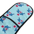 thumbnail image 2 of Dailycode Double Sided Oven Mitt with Loop Heat Resistant Kitchen Long Potholders 7" x 35" Shark with Love Balloon, 2 of 6