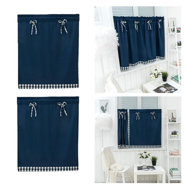 2 piezas de cortinas decorativas para cocina, cortinas opacas para ventana, color sólido, 29 "x perfecl cortinas de cocina opacas