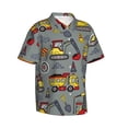 thumbnail image 2 of Daiia Funny Construction Hawaiian Shirt for Men Gentle Cotton Regular Short Sleeve Casual-XX-Large, 2 of 9