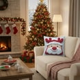 thumbnail image 6 of HomeKingdee Vintage Christmas Throw Pillow Cover, Xmas Decoration Cushion, Winter Holiday Decorative Pillow Case, Santa Claus Snowman Pillowcase, Indoor Home Bedroom Sofa Couch Decor, 6 of 7