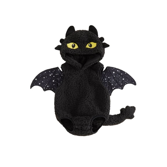 RUINIXCW Baby Black Cat Halloween Boys Girls Warm Hooded Romper for Toddler