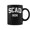Black, variant on Scad Mom Arch College University Font Coffee Mugs
