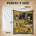 thumbnail image 4 of Football Gifts for Men Women, City Football Fans Flannel Blanket, Pittsburgh Gifts Ideas for Men Women Boys Kids Throw Blanket 60"x50", 4 of 6