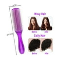 thumbnail image 2 of Cepillo de peinado de 9 filas para rizos, cepillo para separar el cabello, dar forma a los rizos, peinar y terminar el cabello, 2 of 5