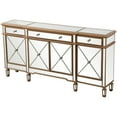 thumbnail image 3 of Pemberly Row 4 Door 72" Mirrored Sideboard in Hand Rubbed Antique Gold, 3 of 10