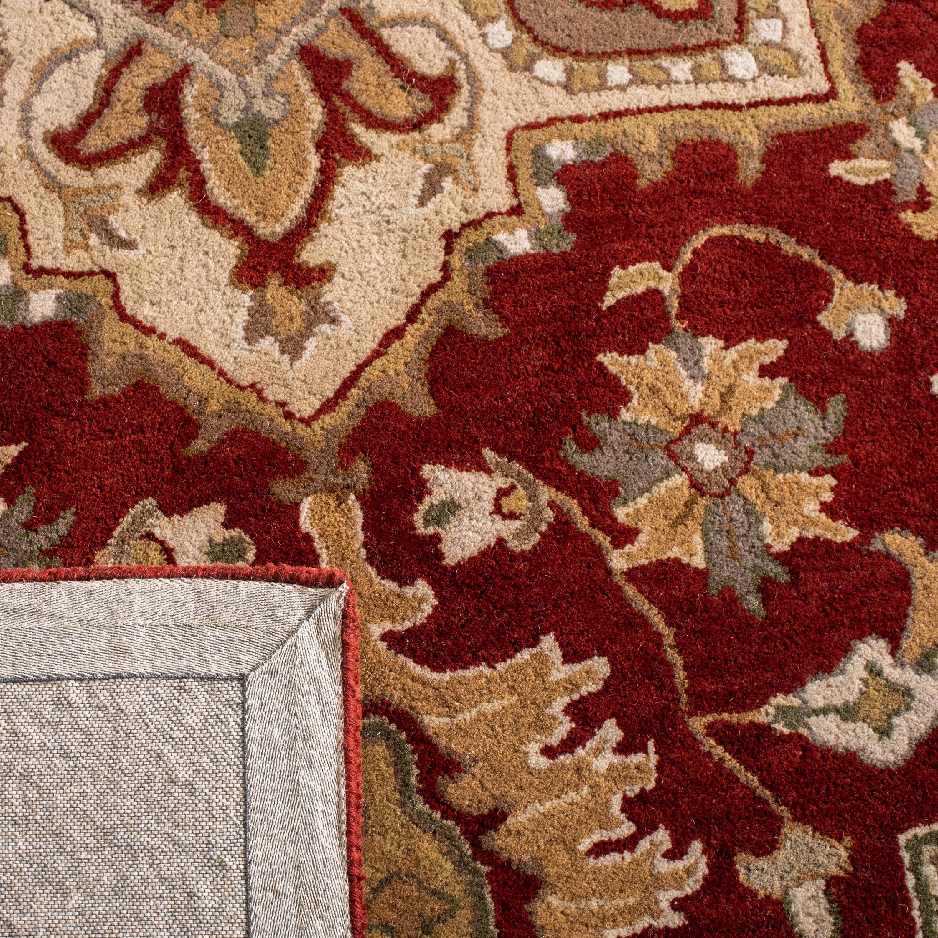 SAFAVIEH Royalty Corine Floral Bordered Area Rug, Red/Beige, 8' x 10'