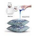 thumbnail image 5 of Waterproof Outdoor Throw Pillows with Inserts 12"x20", Blue Boho Soft Decorative Pillowcases for Couch Bedroom, Farmhouse Bohemian Medallion Oriental Flower Pillow Covers for Sofa Living Room, 5 of 8