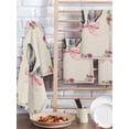 thumbnail image 2 of Watercolor Easter Kitchen Dish Towels for Drying Dishes Set of 4, Cute Rabbits Ears Flowers Bow Spring Beige Waffle Weave Microfiber Hand Tea Bathroom Towels Quick Dry & Absorbent Towel 15.7x23.6, 2 of 7