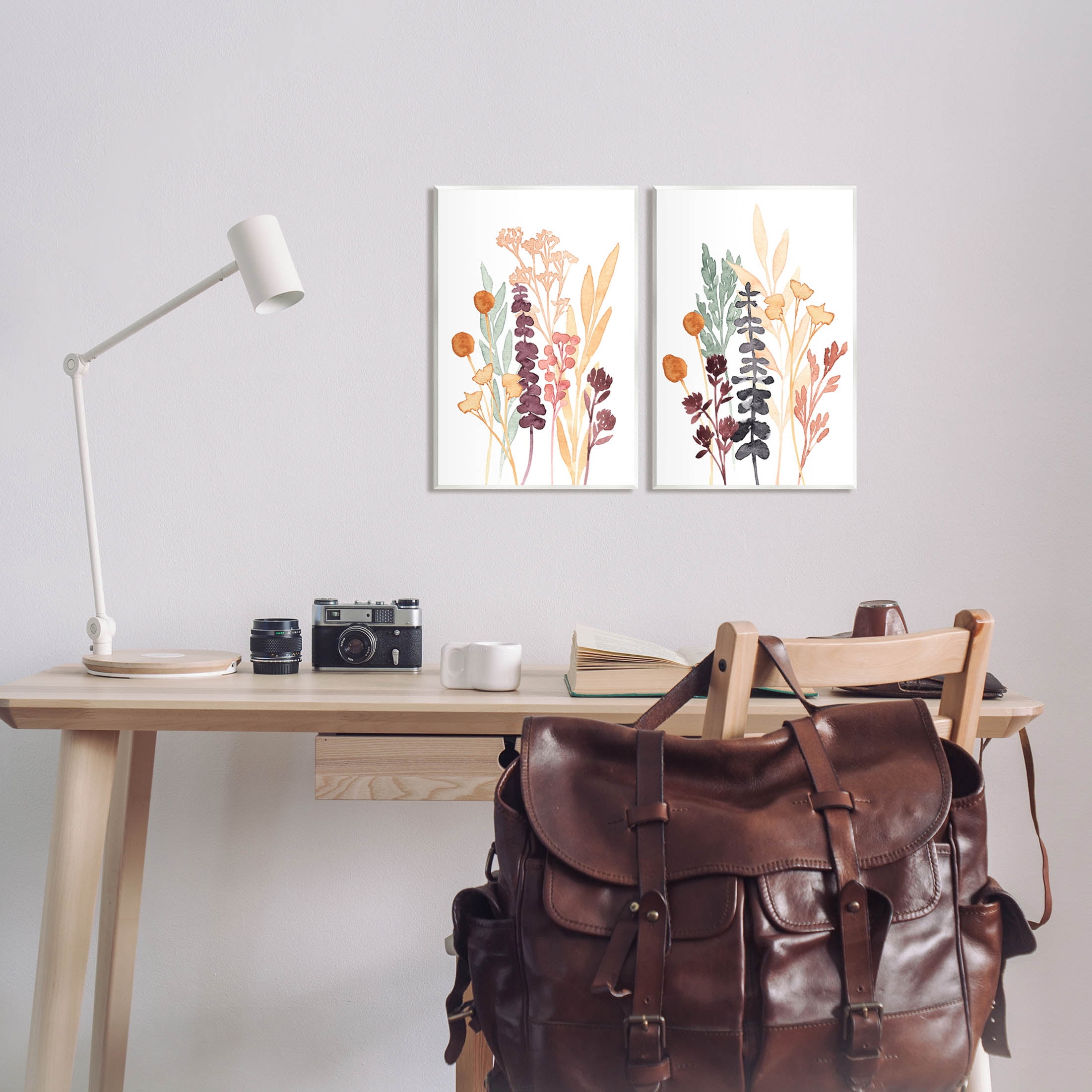 Stupell Industries Woodland Botanical Herb Sprigs Graphic Art Unframed Art Print Wall Art, Set of 2, Design by Annie Warren