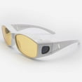 thumbnail image 6 of Fit Over Night Vision Glasses Anti Glare Night Driving Glasses Yellow Tinted Sunglasses for Men and Women with HD Yellow Glasses for Night Driving Wrap Around Wear Over Eyeglasses Modica in Brown, 6 of 10