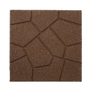 GroundSmart 16 x 16 x 3/4 Brown Dual-Sided Rubber Garden Patio Paver, 9 Pack