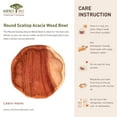 thumbnail image 5 of Round Scallop Acacia Wood Bowl 2-Pack, 5 of 5