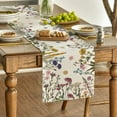 thumbnail image 7 of Sm:)e Flowers Spring Table Runner, Seasonal Kitchen Dining Table Decoration for Home Party Decor 13x60 Inch, 7 of 7
