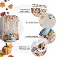 thumbnail image 5 of Shower Curtain 60"W x 72"L Thanksgiving Vintage Pumpkins Eucalyptus Leaves Fabric Shower Curtains Set with Hooks Water Repellent Bathroom Curtains Machine Washable Bathroom Accessories, 5 of 6
