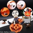 thumbnail image 3 of Halloween Decorations Skull Pumpkin 2-Packs, A Pair of Halloween Mini Glow Skull Lamp LED for Halloween Indoor Outdoor Bar Party Decoration, 3 of 5