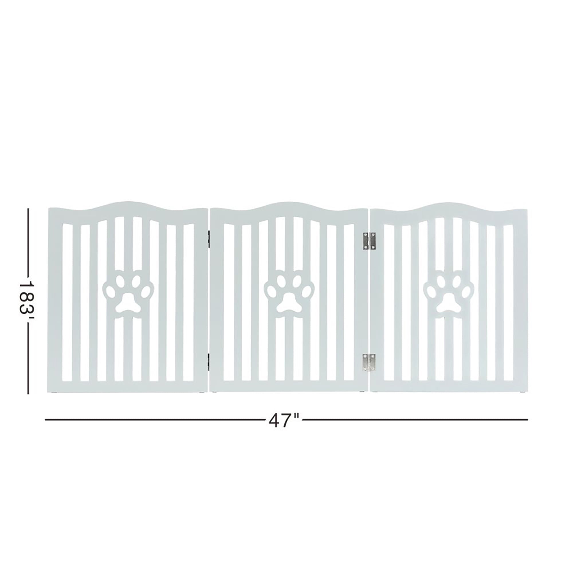 Trimate Wooden Free Standing Pet Gate for Small Dogs and Cats, Grey