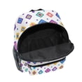 thumbnail image 6 of FORMRS School Backpack with Front Zippered Pocket 12" Student Travel Daypack, Purple Retro Shapes, 6 of 6
