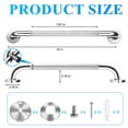 thumbnail image 5 of Yalumo Grab Bars for Bathtubs and Showers, 2 Pack 16 Inch  Stainless Steel 1.25” Diameter Bathroom Grab Bar and Toilet Rail, Anti-Slip Safety Shower Handles for Elderly, Seniors and Handicap, 5 of 8