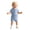 Blue, variant on Boys Outfits Solid Print Lapel Short Sleeve Pocket Romper And Shorts 2 Piece Daily Wear Baby Boys' Clothing Sets Size 6-12 Months
