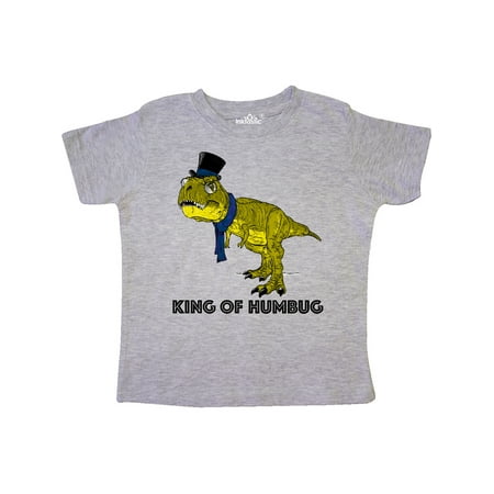 

Inktastic King of Humbug Green Tyrannosaurus Rex in Top Hat and Scarf Gift Toddler Boy or Toddler Girl T-Shirt