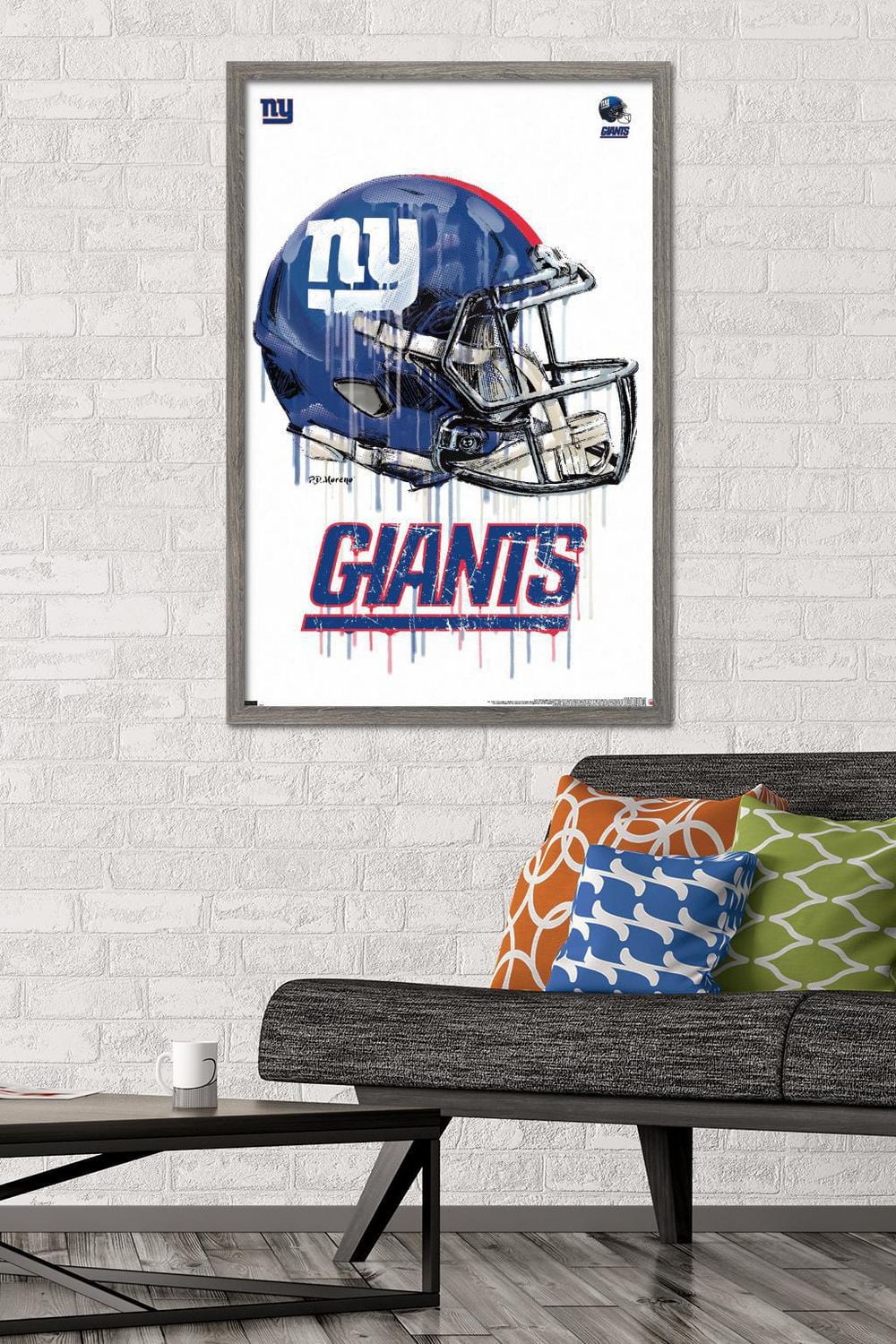 NFL New York Giants - Drip Helmet 20 Wall Poster, 22.375" x 34"