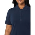 thumbnail image 5 of A2Y Women's Basic Casual Essentials 4-Button Junior-Fit PK Cotton Pique Polo Shirt Navy XL, 5 of 6