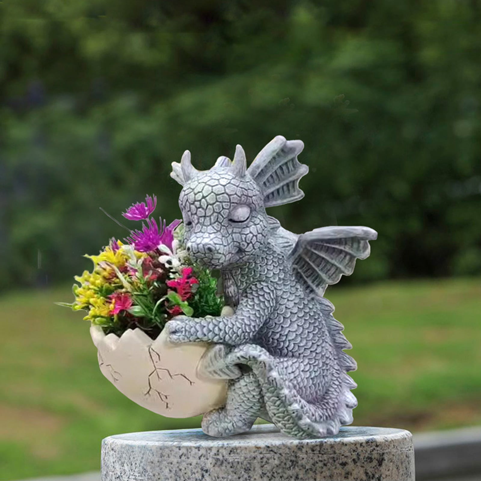 Outdoor Resin Decoration Carving Planter,Home Gardening Crafts Flower Pot,Abstract Resin Plant Pot,Unique Decorative Garden Pot for Living Room Bedroom Patio